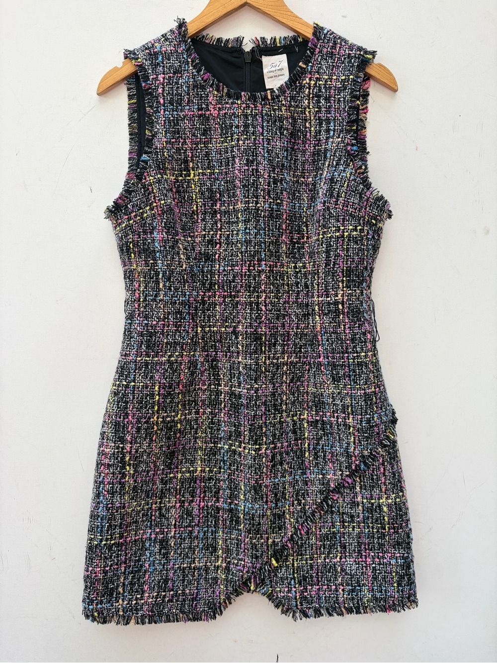 Cinq a Sept Rochelle Tweed Sheath Dress MISSING BELT